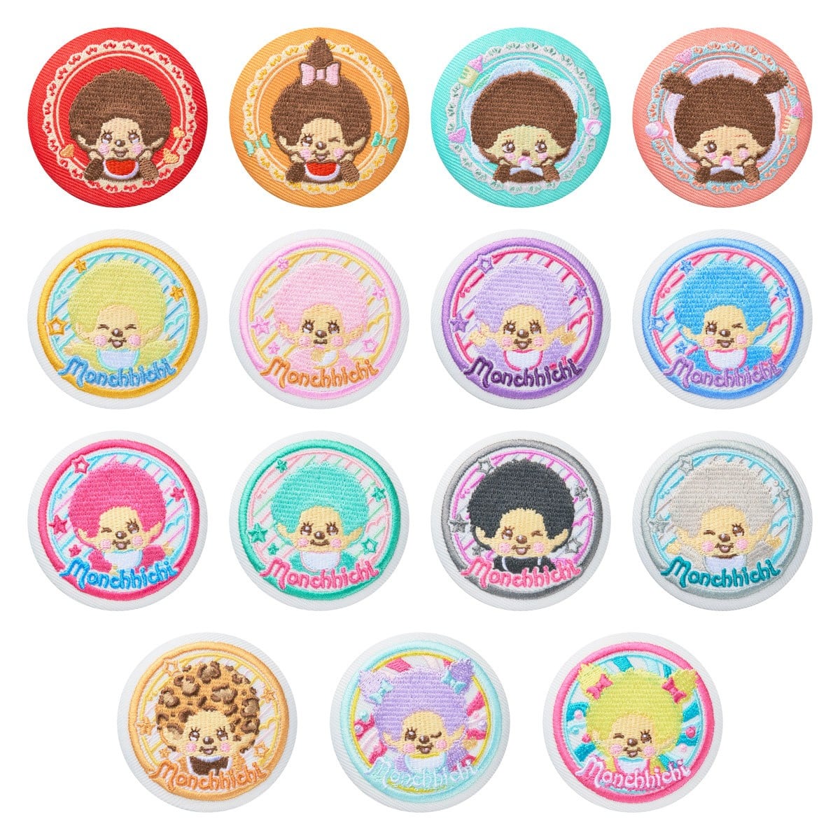 Bandai Monchhichi Embroidered Can Badge Biscuit (Set of 12) รูปภาพ 2
