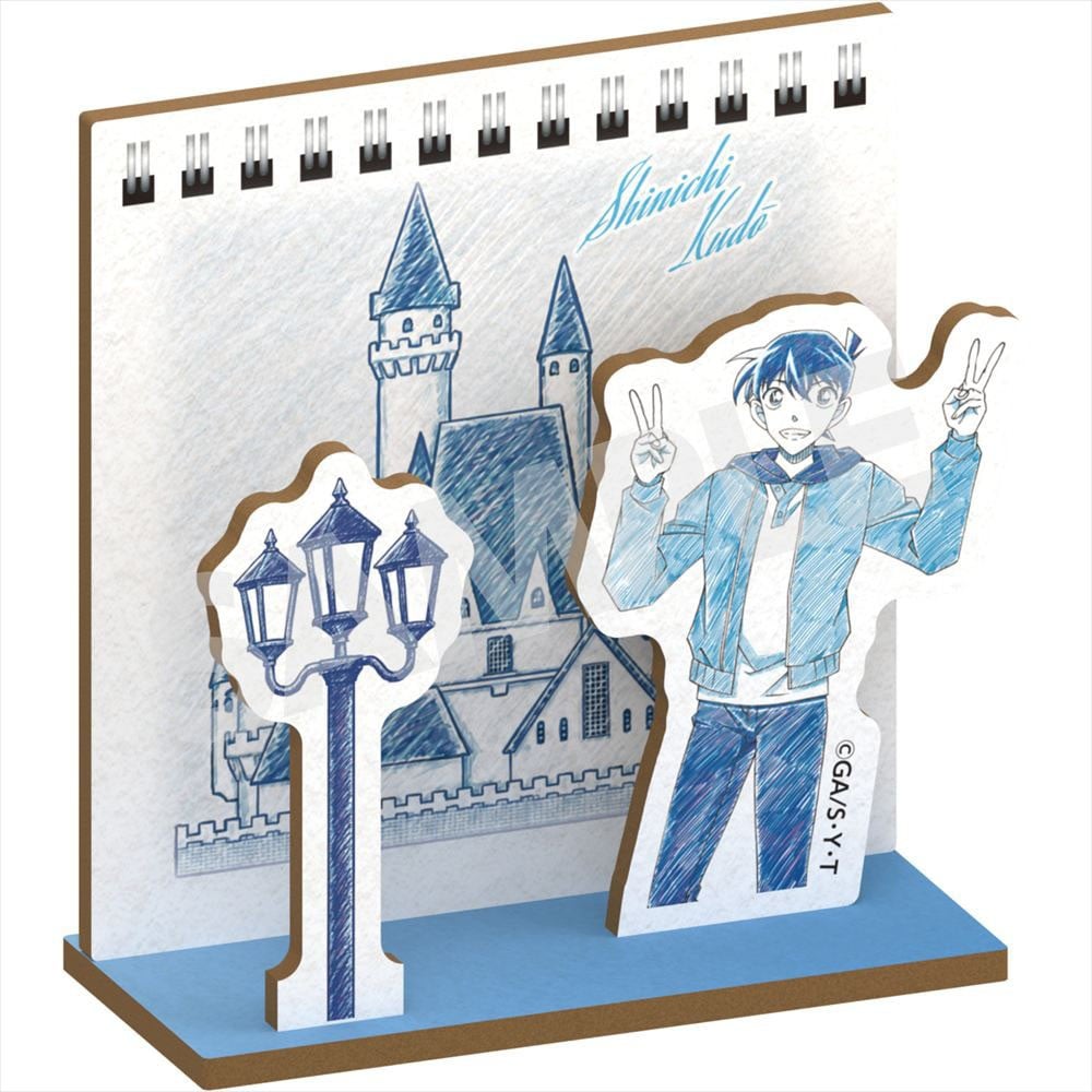 Zeroji-akuto Detective Conan Pencil Art Wooden Diorama Collection Shinichi Kudo Bild 2