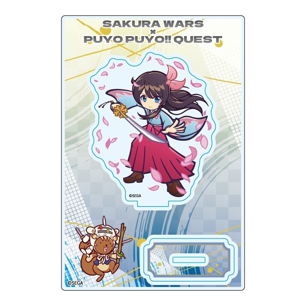 Midoccoly BEYOND(Midobiyo!) Puyo Puyo Acrylic Stand Sakura Amamiya Sakura Wars Collaboration Illustration by Puyo Puyo!! Quest รูปภาพ 2