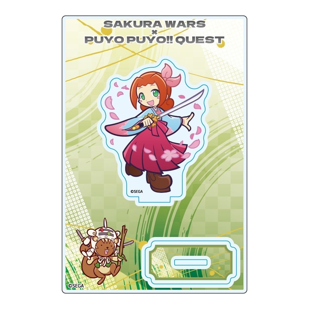 Midoccoly BEYOND(Midobiyo!) Puyo Puyo Acrylic Stand Ally ver. Sakura Amamiya Sakura Wars Collaboration Illustration by Puyo Puyo!! Quest รูปภาพ 2