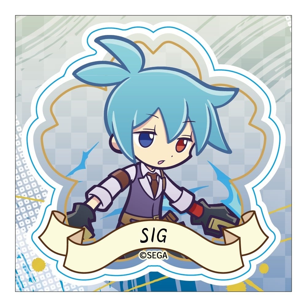Midoccoly BEYOND(Midobiyo!) Puyo Puyo Weatherproof Sticker Sig ver. Seijuro Kamiyama Sakura Wars Collaboration Illustration by Puyo Puyo!! Quest รูปภาพ 2