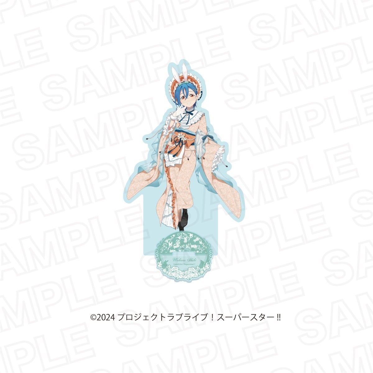 Leface Love Live! Superstar!! x Karaoke no Tetsujin -Hop, Step, Moon!- Newly Drawn Acrylic Stand Moon Viewing ver. Shiki Wakana 图片 2
