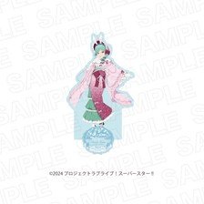 Leface Love Live! Superstar!! x Karaoke no Tetsujin -Hop, Step, Moon!- Newly Drawn Acrylic Stand Moon Viewing ver. Tomari Onitsuka