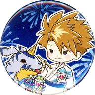 バッジ・ピンズ 石田ヤマト＆ガブモン 「デジモンアドベンチャー POP UP SHOP in Tree Village 缶バッジ 浴衣ver. グラフアート」
