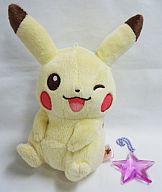 ぬいぐるみ ピカチュウ (ウインク) I LOVE PIKACHU カバンに付けられるおっきなぬいぐるみ 「ポケットモンスター」 imagen 1