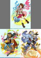 ユウリ＆ルリナ＆サイトウ A4クリアファイル 3枚セット Pokemon Trainers 「ポケットモンスター」 ポケモンセンター限定 画像 1
