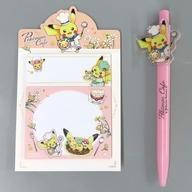 文房具その他 ピカチュウ ふせん＆ボールペンセット Pokemon Cafe ＆ Pikachu Sweets 「ポケットモンスター」 ポケモンセンター限定 hình ảnh 1