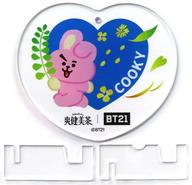 マグカップ・湯のみ COOKY(ジョングク) アクリルスタンドコースター 「BT21×爽健美茶」 わたしのLoveマイルコース第1弾 1Loveマイル抽選特典