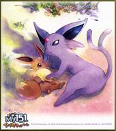 紙製品(キャラクター) イーブイ＆エーフィ ミニ色紙 「ポケットモンスター My151イーブイキャンペーン第2弾」 対象商品購入特典 圖片 1