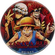 バッジ・ピンズ ルフィ＆キッド＆ロー(アニメイト限定絵柄) 「ワンピース 輩〜YAKARA〜缶バッジRED」