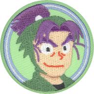 バッジ・ビンズ 潮江文次郎 「忍たま乱太郎 刺繍缶バッジコレクション(刺繍記章収集第一の段)」 NHKキャラクターショップ限定 gambar 1
