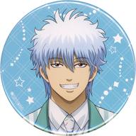 Sakata Gintoki Gintama × Yomiuri Land Trading Newly Drawn Can Badge image 1