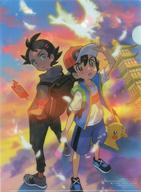 クリアファイル サトシ＆ゴウ＆ピカチュウ A4クリアファイル 「ポケットモンスター」 アニメディア 2019年12月号付録