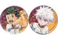 バッジ・ピンズ ゴン＆キルア 描き下ろし ホログラム缶バッジセット 「HUNTER×HUNTER BASEBALL」 画像 1