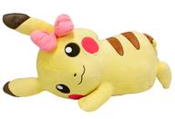 ぬいぐるみ ピカチュウ(目開き) ピカチュウきみにむちゅう めちゃでかぬいぐるみ〜おめかしピカチュウ〜 「ポケットモンスター」 ナムコ限定