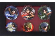 Eren & Mikasa & Levi Can Badge Set (6pc) - PS4/PS3/PS Vita Attack on Titan Treasure Box Included Bonus image 1