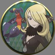 バッジ・ピンズ(キャラクター) シロナ＆ガブリアス 「ポケットモンスター 缶バッジコレクション 〜シンオウ編〜」 ポケモンセンター限定 Bild 1