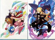 ヒカリ＆シロナ A4クリアファイル2枚セット Pokemon Trainers「ポケットモンスター」ポケモンセンター限定 画像 1