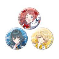 Badge Set: JR Central × Idolmaster Series TR@VEL MEDLEY!!!!! with School Idol Master - 05. Group Can Badge 3-Piece Set image 1