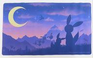 サプライ ポケモンカードゲーム 英語版 プレイマット Eevee ＆ Umbreon Twilight -イーブイ＆ブラッキー・トワイライト- 海外ポケモンセンター限定 Bild 1
