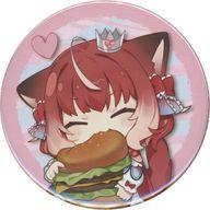 Badge Pin Akamikurabi (Hamburger Ver.) Can Badge Virtual YouTuber Raffle Prize E-3 image 1