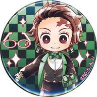 Tanjiro Kamado Can Badge Demon Slayer Butler Glasses Ver. image 1