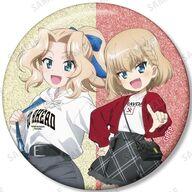ケイ＆カチューシャ デート私服ver. トレーディンググリッター缶バッジ 「ガールズ＆パンツァー 最終章」