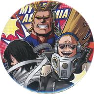 バッジ・ピンズ オールマイト＆相澤消太＆プレゼント・マイク 「僕のヒーローアカデミア展 DRAWING SMASH コレクション缶バッジBIG 最強トリオVer.」