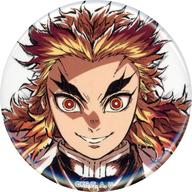 バッジ・ピンズ 煉獄杏寿郎(A/正面/顔アップ) 44mm缶バッジ 「鬼滅の刃 無限列車編 幕間画集表紙イラスト 炎柱・煉獄杏寿郎 WEB SHOPくじ」 F賞