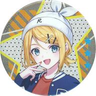 バッジ・ピンズ 鏡音リン(等身) 「初音ミク×THE GUEST cafe＆diner COLLABORATION CAFE トレーディンググリッター缶バッジ」 imagen 1
