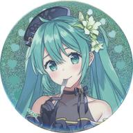 バッジ・ピンズ 初音ミク(グリッター) 75mm缶バッジ 「楽天コレクション VOCALOID KAITO 15th Anniversary」 E-8賞