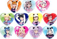 バッジ・ビンズ 全11種セット 「ラブライブ!スーパースター!! フェア in 上野マルイ 描き下ろしイラスト(パンダ) ハート型缶バッジ」