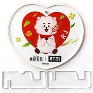 머그컵·찻잔 알제이(진) 아크릴 스탠드 코스터 『BT21×상쾌미 1L 사랑 마일 코스 첫 단계 1사랑 마일 추첨 특전』 이미지 1