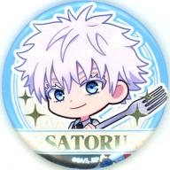 배지・핀즈 고조 사토루 「주술회전 JUJUTSU KAISEN 5th Anniversary CAFE in SWEETS PARADISE 트레이딩 캔배지」