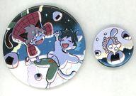 Can Badge 2-Piece Set Kanna Kii Illustration Collection - PARCO x on BLUE 5th Anniversary image 1