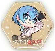 バッジ・ピンズ 星街すいせい(背景ベージュ) 「バーチャルYouTuber ホロライブ 星街すいせい Hoshimachi Suisei Live “SuperNova： REBOOT” Random REBOOT Collections(ミニキャラ缶バッジ) 」