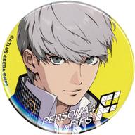 バッジ・ビンズ 主人公(P4/背景カラー) 「ペルソナ3/4/5×FiFS FiFSイラスト展+ トレーディング缶バッジ2」