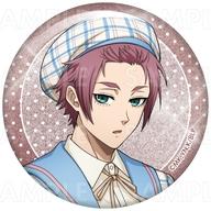 Itoshi Sae Check Sailor Style Trading Glitter Can Badge - Blue Lock image 1