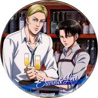 バッジ・ピンズ リヴァイ・アッカーマン＆エルヴィン・スミス 「進撃の巨人×ツリービレッジ ポップアップショップ＆コラボカフェ 缶バッジ75mm」 รูปภาพ 1