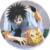 バッジ・ビンズ 蛮と銀次 75mm缶バッジ 「くじ引き堂 Get Backers-奪還屋- オンラインくじ」 D-3賞 รูปภาพ 1