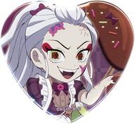 バッジ・ピンズ 堕姫 「鬼滅の刃×ufotable Cafe×マチ★アソビCAFE バレンタインイベント2023 ランダムハート型缶バッジ」 รูปภาพ 1