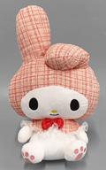 ぬいぐるみ マイメロディ(B/ピンク) ツイード頭巾BIGぬいぐるみ 「マイメロディ」 이미지 1