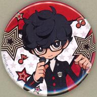 バッジ・ビンズ 主人公(等身) 「ペルソナ5 タクティカ 缶バッジ」 ペルソナ3 リロード＆ペルソナ5 タクティカ×カラオケまねきねこグッズ Bild 1