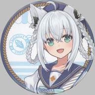 バッジ・ピンズ 白上フブキ(マリンアイドル衣装) 「バーチャルYouTuber ホロライブ×ローソン 缶バッジ」 รูปภาพ 1