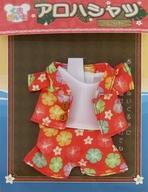 ぬいぐるみ くまめいと アロハシャツ(レッド) ミニチュア衣装 이미지 1
