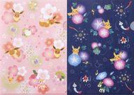 クリアファイル イーブイと桜＆ピカチュウと朝顔 和風A4クリアファイル2枚セット ぽけもんはるなつあきふゆ 「ポケットモンスター」 ポケモンセンター限定 รูปภาพ 1