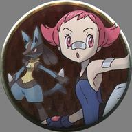 バッジ・ピンズ(キャラクター) スモモ＆ルカリオ 「ポケットモンスター 缶バッジコレクション 〜シンオウ編〜」 ポケモンセンター限定 Bild 1