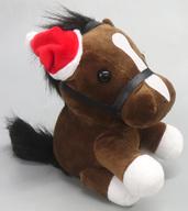 ぬいぐるみ おすわりホース(クリスマス/ブラウン) ぬいぐるみ รูปภาพ 1