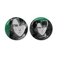 バッジ・ビンズ リヴァイ・アッカーマン Ani-Art BLACK LABEL 第3弾 メタリック缶バッジ2個セット 「TVアニメ 進撃の巨人」 Bild 1