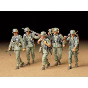 TAMIYA タミヤ 1/35 ミリタリーミニチュアシリーズ ドイツ機関銃チーム 行軍セット 【35184】 プラモデル